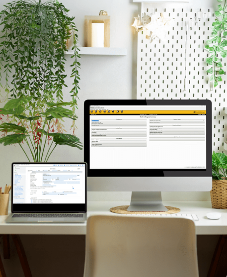 AdroitCL professional tax software running on desktop and laptop computers